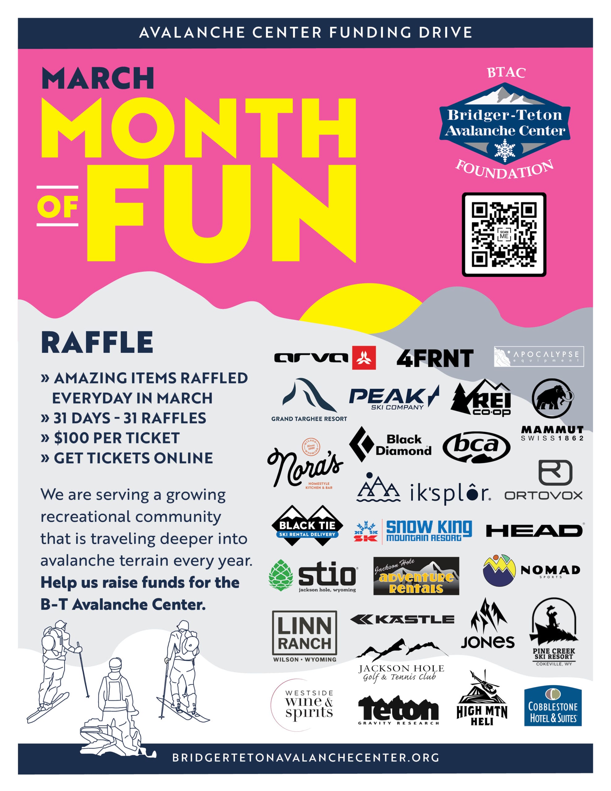 March Month of Fun Raffle – Bridger-Teton Avalanche Center